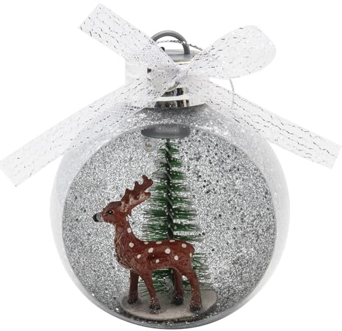 WERKA PRO Leuchtende Rentier-Schneekugel