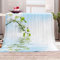 KINITA Weiße Orchidee Pflanzen Kuscheldecke Flauschige 3D Decke 70 x 100 cm Mikrofaser Sanft Flanell Weich Decke Fleecedecke Sofaüberwurf Tagesdecke kinderdecke für Bett/Sofa