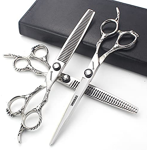 Friseurschere Friseurschere Friseurschere Superscharfe Friseurschere 5.5/6/7/8 Zoll Schere zum Schneiden von Haaren, stabiles Handgefühl (7-Zoll 3-teiliges Set)