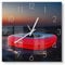 DEQORI Glasuhr | 30x30 cm | Motiv Allianz Arena, München | ausgefallene leise Design Uhr aus Glas | Wanduhr für Wohnzimmer & Küche | Moderne Hingucker Uhr für die Wand