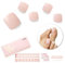 NAILOG Strisce di Gel Semi Polimerizzato, Strisce di Smalto per le Dta dei Piedi con Finitura gel Lucida,32 pezzi Impacco per Unghie a Lunga Durata, Dusty Rose