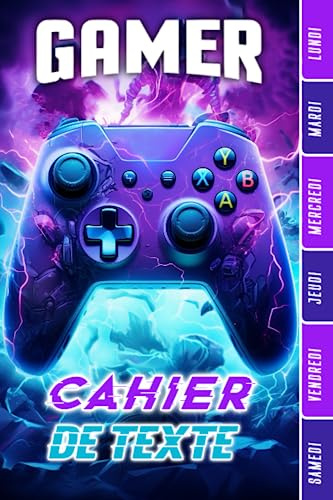 CAHIER DE TEXTE: Gamer jeux vidéos geek gaming Ordinateur avec coloriages pour garcon fille en primaire cp ce1 ce2 cm1 cm2 collège | leçons et devoirs ... etc pour une année scolaire réussie.