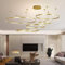 LED Hängelleuchte Wohnzimmerlampe Hängelampe Esstisch Pendelleuchte Dimmbar Mit Fernbedienung Pendellampe Moderne Aluminium Runde Acryl Beleuchtung Kronleuchter ( Color : Gold , Größe : 5laps 20+40+60