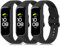 【3 Pezzi】 Cinturino Per Samsung Galaxy Fit 2 SM-R220, Cinturini Traspirante Braccialetto di Ricambio per Samsung Galaxy Fit 2,Nero+Nero+Nero