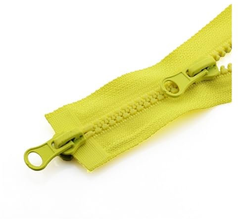 Cerniere lampo 5 pezzi 80/90/100/120/150 cm doppi silder cerniera aperta-end chiusura automatica doppia cerniera aperta a due vie for giacca cucito fai da te (Color : Yellow, Size : 120CM_5#)