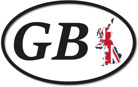 Großbritanien Aufkleber 16x10cm EM Autoaufkleber Sticker Umriss Europameister Auto Urlaub Wohnmobil StVO Kleber wasserfest