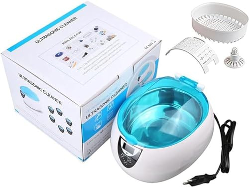 NANZU Ultrasonic Cleaner 750ml, 42khz Ultra Sonic Bath Jewelry Cleaner Machine with Cleaning Basket, for Pendant Glasses Watch Metal Coins Denture