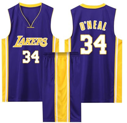 Basketball Trikot Shirt und Shorts, Kinder/Erwachsene Basketball Jersey, Kinder/Erwachsene Basketball ärmellose Anzug, 2-Teiliges Kinder/Erwachsene T-Shirt Weste + Shorts violett 3XL