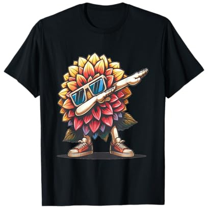Dab Dahlie Tanzende Dabbing Dahlien Blume T-Shirt