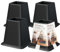 Lot de 4 rehausseurs de meubles de lit de 15,2 cm, rehausseurs de meubles robustes pour lit, canapé, bureau, canapé, chaise, table (noir)