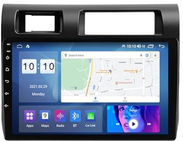 Android 12 Autoradio Mit Navi 2 Din 9 Zoll Touchscreen Autoradio Für Toyota Land Cruiser LC 2007-2020 Mit Carplay Android Auto,mit RDS Bluetooth FM AM Lenkradsteuerung Rückfahrkamera ( Color : A , Siz