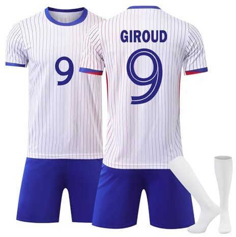 Maillot de Foot Enfant et Homme Maillot Equipe de Football 2024 2025 Nouveau,Ensemble foot Enfant Soccer Jersey 3 Pièces, Équipement Football Garçons/Adultes Entrainement T-Shirt et Short Chaussettes