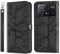 Rostsant Coque Xiaomi Poco X6 Pro 5G - Étui Portefeuille en Cuir PU Avec Arbre en Relief, Fermeture Magnétique et Rabat - Noir