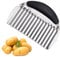 Cortadora ondulada para verduras,Cortadora de patatas ondulada - Cortador de verduras ondulado de acero inoxidable de mano - Herramienta de corte de patatas onduladas para utensilios de cocina para do