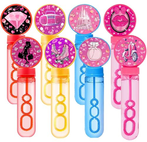 Junyaoii 12Pcs Pink Girl Blase Stäbe für Ninja Turtle Thema Geburtstagsfeier Bevorzugungen Kinder Blasen Party Zubehör