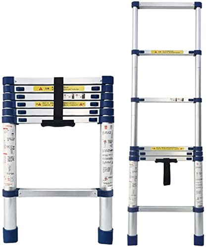 Telescopic Ladder 26ft/23ft/20ft/16ft/15ft/10ft/6.6ft Extendable Ladder for Home Loft Office Telescoping Ladders with Slip Proof Feet Load Capacity 150kg Durable and Safe Easy to Use and Sto