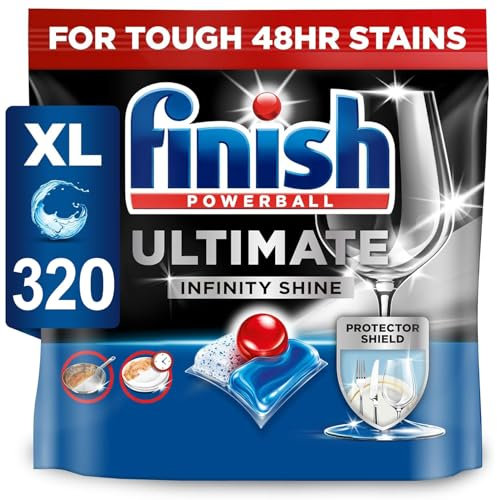 4 x 80 Finish Ultimate Infinity Shine Dishwasher Tablets Total 320 Bulk