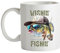 Fishing Mug – I'd Rather Be Fishing Mug | Reusable Ceramic Funny Fishing Mug | Funny Fishing Design Large Tea and Coffee Cup | Ceramic Fishing Mug for Everyday Use