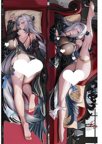 JNLIFT Anime Kissenbezug für Genshin Impact Shenhe,Anime Pillowcase Hochwertiges Full-Body Umarmungskissen Bezug,Body Kissenbezug Seitenschläferkissen Bezug,2WT-50x150CM