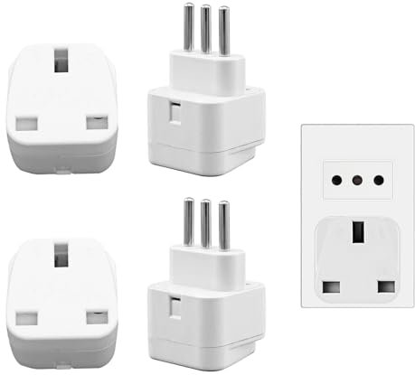 Italy Plug Adapter, 4pcs UK to Italy Plug Adapter, Travel Plugs Adapter Uk to Italys, Italian Adaptor UK