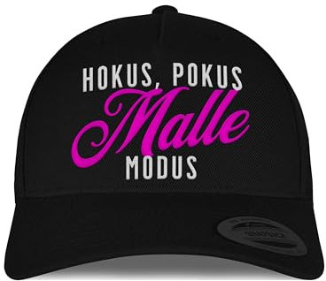 tshirtladen Hokus Pokus Malle Modus Cap Schwarz - Bestickte Snapback für Party, Malle, Urlaub, JGA - Lustige Basecap für Damen und Herren in Schwarz