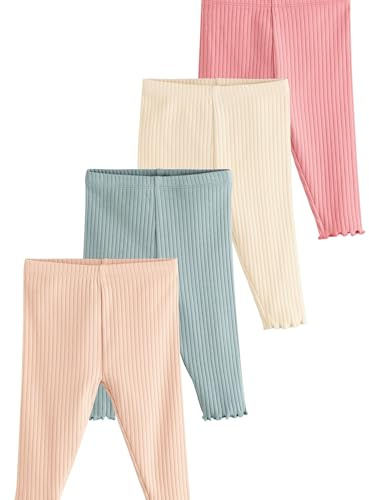 NEXT Baby Mädchen Leggings im 4er-Pack Blue/Pink 68-74