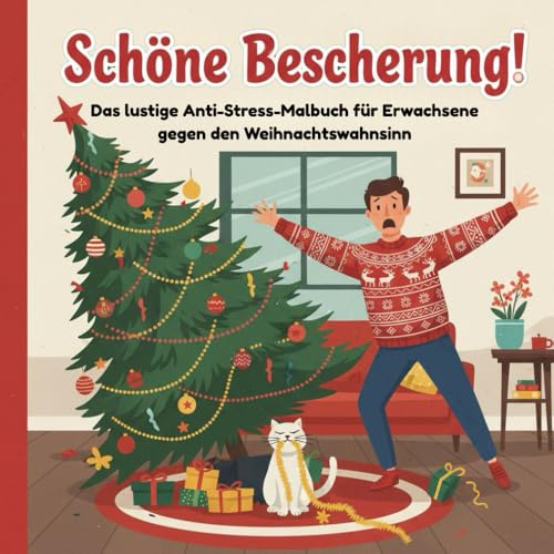 Schöne Bescherung!: Das lustige Anti-Stress-Malbuch für Erwachsene gegen den Weihnachtswahnsinn