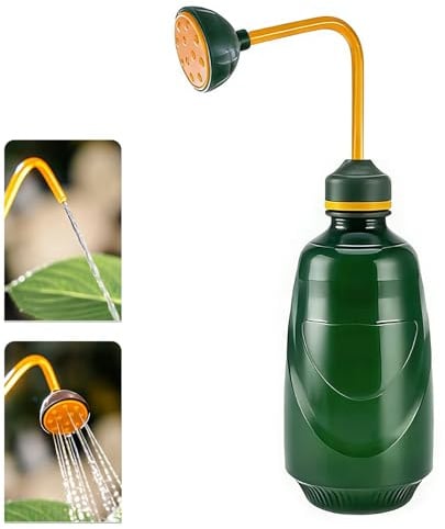 2-in-1 Kleine Gießkanne,Ballbrause für Pflanzen Blume,Pflanzensprüher 450ml,Präzise Bewässerung für Empfindliche Pflanzen,Bonsai,Ingarden Anzucht,mit 360° Gießkopf(Grün)