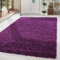 HomebyHome Shaggy Teppich Läufer Flur 100 x 200 cm - Shaggy Teppich Hochflor Violett Extra Weich und Flauschig - Bettvorleger Teppiche für Schlafzimmer - Waschbarer Küchenläufer - Carpet, Halı, Kilim