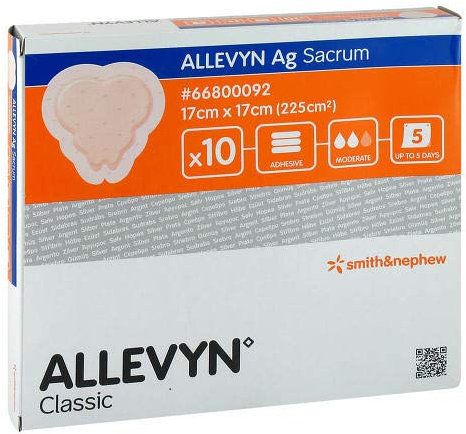 ALLEVYN Ag Sacrum 17x17 cm Wundverband