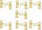 Golden Grace Victorian Scroll Lever Latch Door Handles in Polished Brass Finish, Classic Interior Doors Hardware, 7 Sets