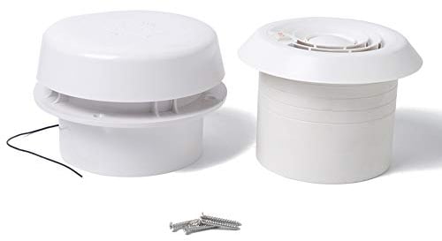 12V Roof Vent Ventilation Ceiling Exhaust Fan for RV Motorhome Trailer, 60CFM Powerful Silent Wall and Ceiling Mount ABS Caravan Roof Ventilation Extractor Fan(White)