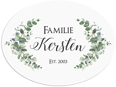 Manufaktur Liebevoll Türschild Familie Klingelschild Hochzeitsgeschenk Familienschild personalisiert Namensschild Haustür Name Motivauswahl