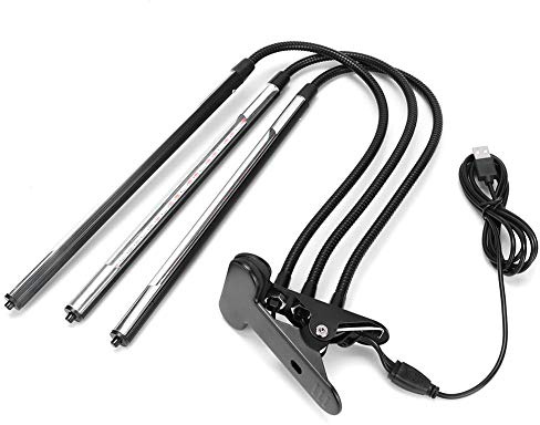 27w 3 Tube USB LED Grow Light with Clip Base for Vegetable Flower Plant Lamp