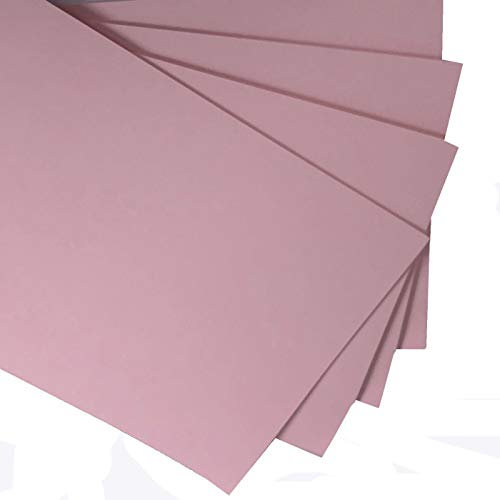 Papier cartonné A6 pour imprimante, rose pâle - 160 g/m² 40 feuilles - Carton de couleur - Pour la confection, l’impression, la photocopie.