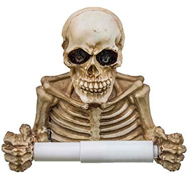 Totenkopf Toilettenpapierhalter Halter Klopapier Totenschädel Gothic Lustig 20 x 19 cm