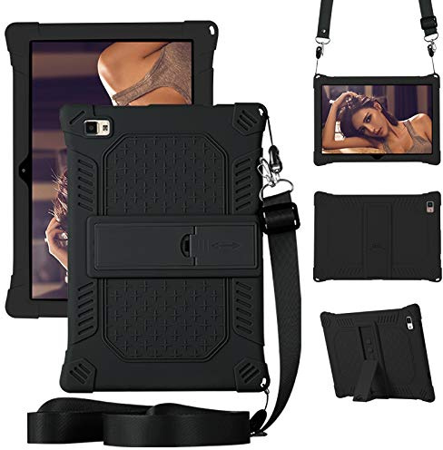 Hülle für Dragon Touch Notepad 102, Leicht Silikon Weich Kindgerechte Hülle mit Standfunktion für Dragon Touch Notepad 102, Schwarz