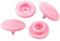 50 Druckknöpfe rund Snaps Druckknopf Snap Button Knöpfe Farb- Größenwahl, Größe:10mm, Farbe:rosa