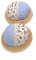 ANCLLO 2PCS Nadelkissen Polka Kürbis Armband Nadelkissen Tragbare Nadelkissen zum Nähen (Blau)