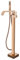 Mitigeur Cascade Baignoire Ilot Autoportante Unique Poignées Double Fonction Chaud et Froid Robinet Mitigeur Baignoire Mitigeur Bain Douche-Rose Gold-A