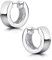 MATERIA by Matthias Wagner Ohrringe Silber 925 Creolen klein 5mm breit rhodiniert SO-459