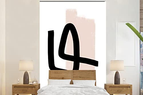 MuchoWow Papier peint Abstrait - Pastel - Rose Papier peint photo 180x280 cm Papier peint imprimé