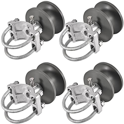 Sliding Gate Rollers Nylon Cantilever Roller Gate for 3 Round Post, 2-3/8 or 2-1/2 Chain Link Fence Gate Frame (Pack of 4)
