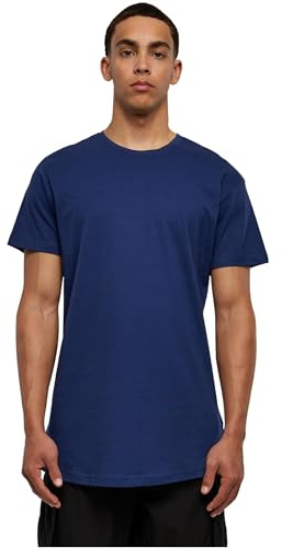 Urban Classics Men's Shaped Long Tee T-Shirt, Space Blue, M