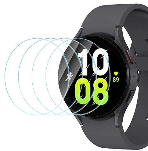 Bighan 4 Pack Screen Protector Compatible with Samsung Galaxy Watch 6 / 5 / 4 44mm, Ultra Clear Anti-Bubble Full Coverage foil