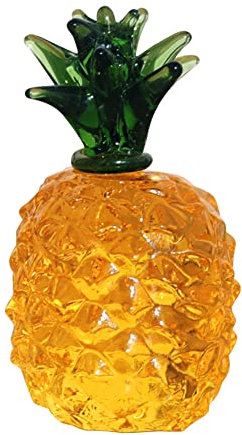 YANGSHINE Kristall Ananas Statue Ornament Künstliche Frucht Skulptur Figur Tabletop Paperweight Kristall Glas Ornament für Home Decor, Ananas
