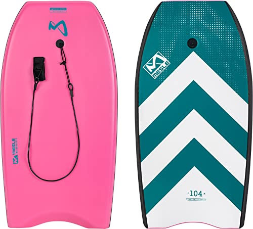 Mesle Bodyboard Kinder & Erwachsene Speed Skin mit Leash, Anfänger & Fortgeschrittene Surfbrett für Strand, Meer, Schwimmbad, Surf Schwimmbrett für Wasser, Surfboard, Boogie Board