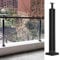 GTPBAO Black Balcony Railing Glass Clamp - Stainless Steel Balustrade Post For Pool/Deck/Loft Ladders, For Glass Panel 8/10/12mm (Color : Corner post, Size : 130cm/51.2 inch)