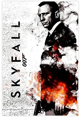 ZAPORA Skyfall 007 Filmposter, Leinwand-Poster, Wandkunst, Dekor, Bild, Gemälde für Wohnzimmer, Schlafzimmer, Dekoration, ungerahmt, 30 x 45 cm