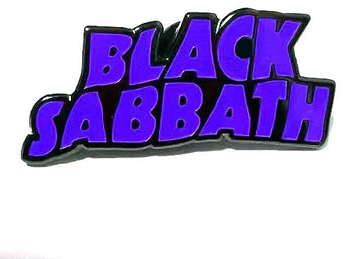 Distrigeek Anstecknadel mit Logo Black Sabbath, Metall, emailliert, Musik-Heavy Metal, für Damen oder Herren